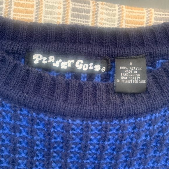 Blue & Midnight Knit Sweater Anthropologie Style Size Small - Picture 5 of 10